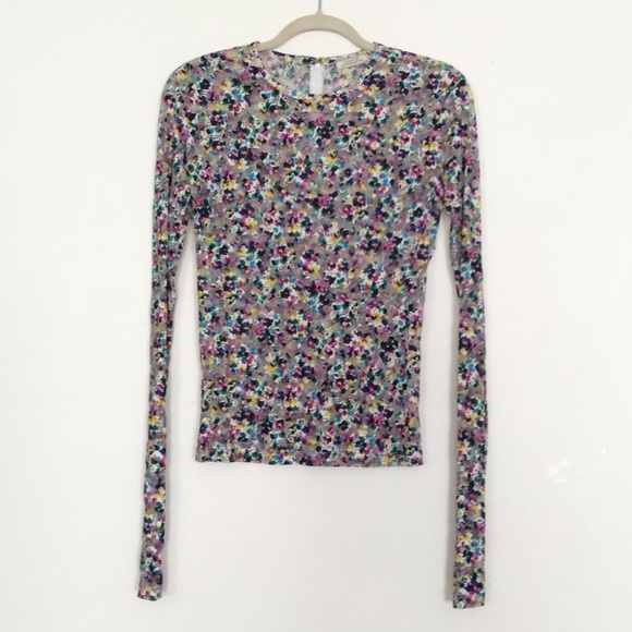 Nina Ricci Sheer Floral Print Top 42 / US6-8 - Picture 3 of 8